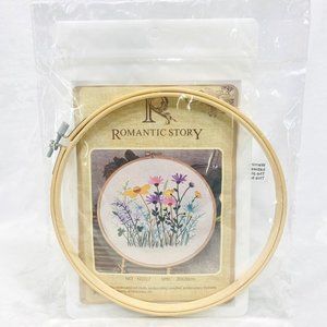 Romantic Story Embroidery Kit with Hoop for Framing - New